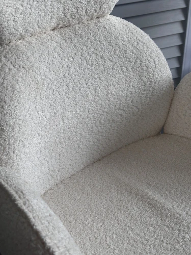 Стул VARDY 360 град.поворот. Белый букле XD841-01 / Серый, ®DISAUR