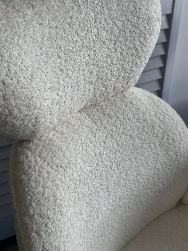 Стул VARDY 360 град.поворот. Белый букле XD841-01 / Серый, ®DISAUR