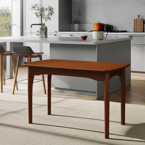 Стол CATERINA бук, мдф, 100+30x70x75, коричневый