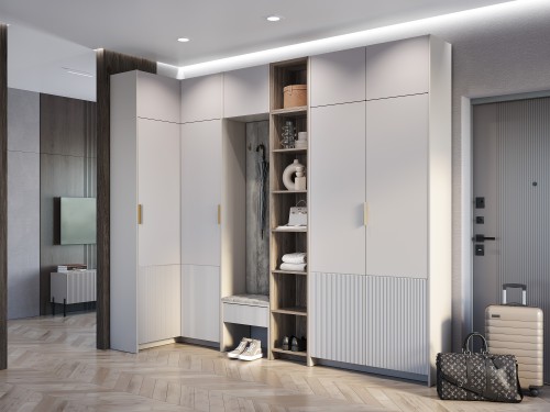 Шкаф угловой "Пандора" ШКУ-07, Кашемир/Айриш MF03