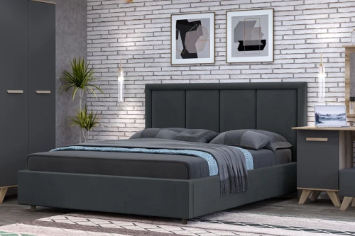 Кровать-8М с подъёмным основанием 1400 графит