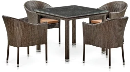 Комплект плетеной мебели T257A/Y350A-W53 Brown 4Pcs