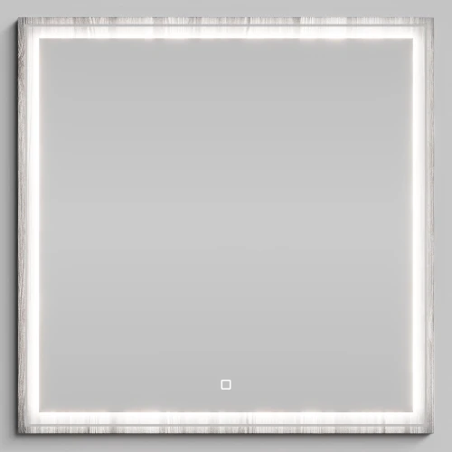 Зеркало Лайт 80, Лиственница структурная контрастно-серая ПВХ 64202