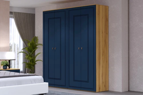 Шкаф 2-х дверный Вега Сапфир синий