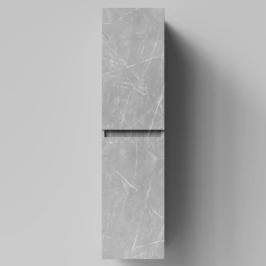 Пенал Бест 35 (2 двери) подвесной, Мрамор Белый софт тач 4044-2, левый