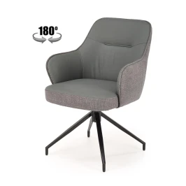 Стул HALMAR K527 серый/черный, поворотный
