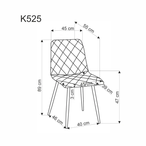Стул HALMAR K525 черный/черный