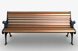 Чугунная уличная парковая скамейка Классик(Classic) трехместная, эконом