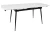 DTM0102CS Стол обед. расклад. WHITE MARBLE MATT 120, керамич. столешница, основ. металл черный