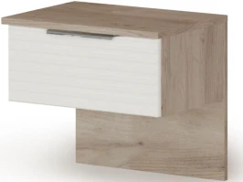 Тумба «Джулия» 1ящ (2шт.), Крафт серый/белый глянец