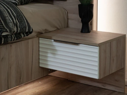 Тумба «Джулия» 1ящ (2шт.), Крафт серый/белый глянец