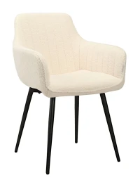 DC836 Стул мягкий с подлокотниками, БЕЖЕВЫЙ букля, каркас металл черный DC836 Стул мягкий с подлокотниками, БЕЖЕВЫЙ букля, каркас металл черный
