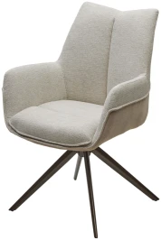 Стул PONTUS 360 град. поворот. KN01-05 Бежевый/ BZ1046-11 Бежевый/ Шоколадное золото, ®DISAUR