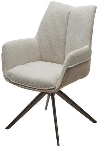 Стул PONTUS 360 град. поворот. KN01-05 Бежевый/ BZ1046-11 Бежевый/ Шоколадное золото, ®DISAUR
