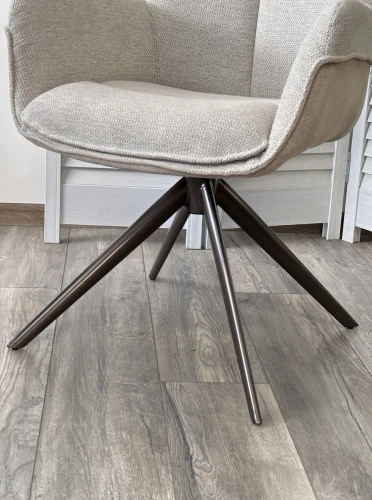 Стул PONTUS 360 град. поворот. KN01-05 Бежевый/ BZ1046-11 Бежевый/ Шоколадное золото, ®DISAUR