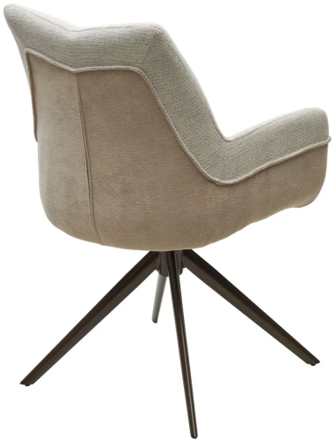 Стул PONTUS 360 град. поворот. KN01-05 Бежевый/ BZ1046-11 Бежевый/ Шоколадное золото, ®DISAUR