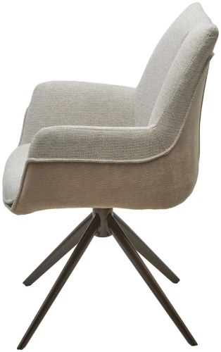 Стул PONTUS 360 град. поворот. KN01-05 Бежевый/ BZ1046-11 Бежевый/ Шоколадное золото, ®DISAUR