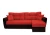 Диван угловой Амстердам рогожка красная 160