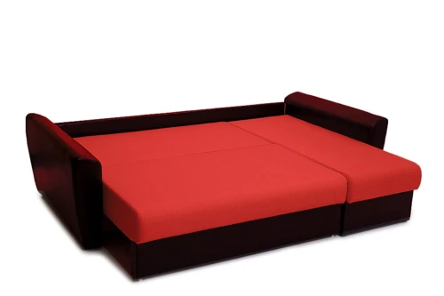 Диван угловой Амстердам рогожка красная 160
