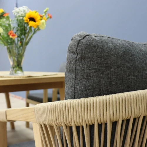 Обеденная группа LEONOREN каркас тик / стол тик 220