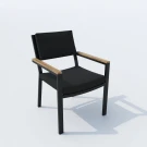 Стул BONTA черный - каркас карбон