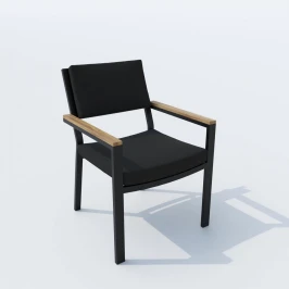 Стул BONTA черный - каркас карбон