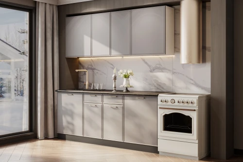 Кухонный гарнитур "Адель" 2,0м Белый/Нео/Мраморный берег