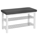 Банкетка BeautyStyle 4 белый/экокожа серый