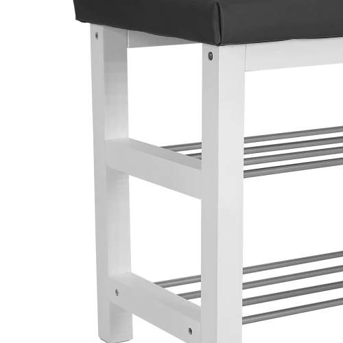 Банкетка BeautyStyle 4 белый/экокожа серый