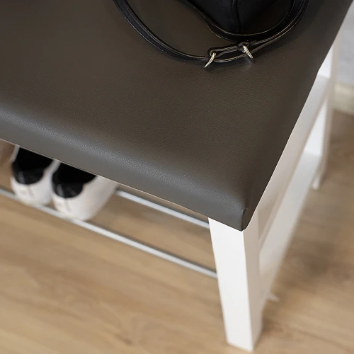 Банкетка BeautyStyle 4 белый/экокожа серый