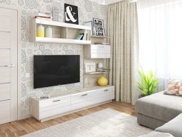 Гостиная Глейс-01 Белый глянец