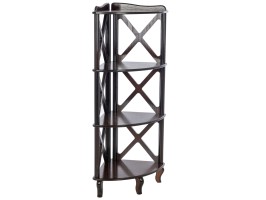 Этажерка-стеллаж угловая Джульетта-3 орех