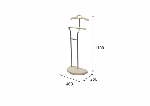Вешалка костюмная Д 10 металлик/ слоновая кость