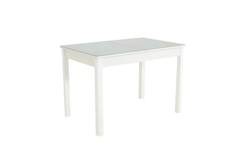 Стол Гамбург 1, Белый/Стекло серое