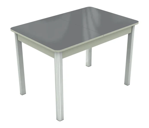 Стол Гамбург 1, Белый/Стекло серое