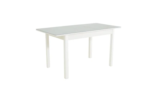 Стол Гамбург 1, Белый/Стекло серое