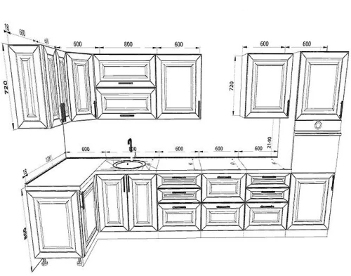 Кухня Рокко Комплектация 3