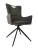 DC23099 Стул мягкий поворотный 360*с подлокот,СЕРЫЙ, каркас металл черный КВАДРАТ
