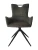 DC23099 Стул мягкий поворотный 360*с подлокот,СЕРЫЙ, каркас металл черный КВАДРАТ