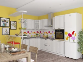 Кухня угловая Прага-03 белое дерево 2790х1790 Кухня угловая Прага-03 белое дерево 2790х1790