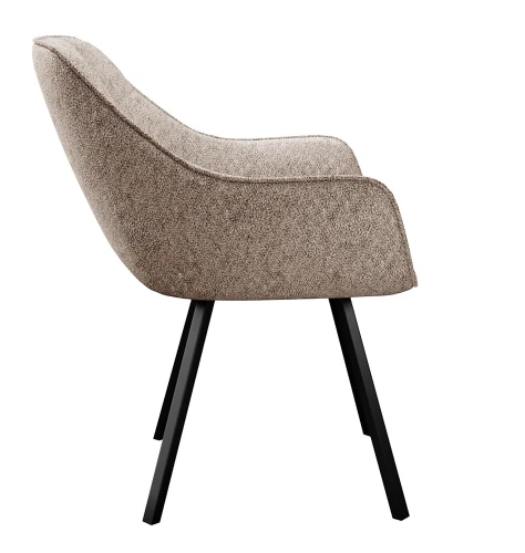 Стул DikLine 252 М поворотный, NS04 CREAM, ножки черные