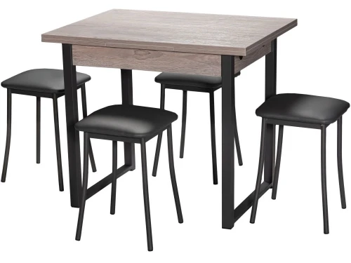 Стол М102 «Алан» ДП1-01-11 900(1200)(1500)*670, ЛДСП:Навара, Н/стола (Графит)