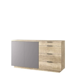 BRYCE, Тумба 2D4S. Цвет ДУБ КАНЬОН / СИЛК ШИТАКЕ